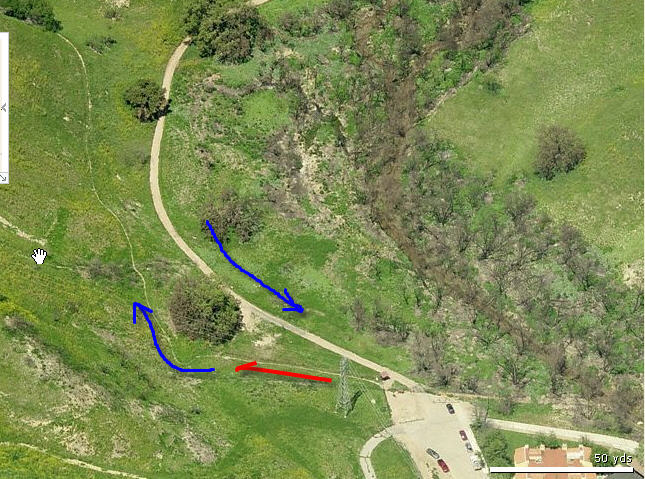 las virgenes trail areal view