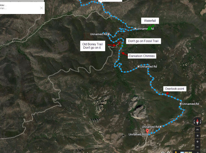 Boney mountain trail map